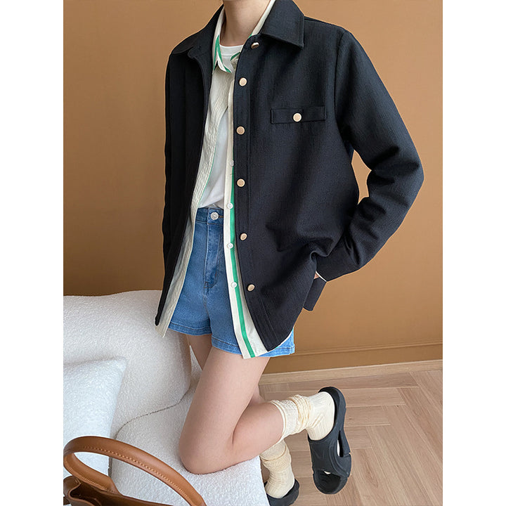 Damen lässige Übergangsjacke mit modernen Details und funktionalem Design Drune