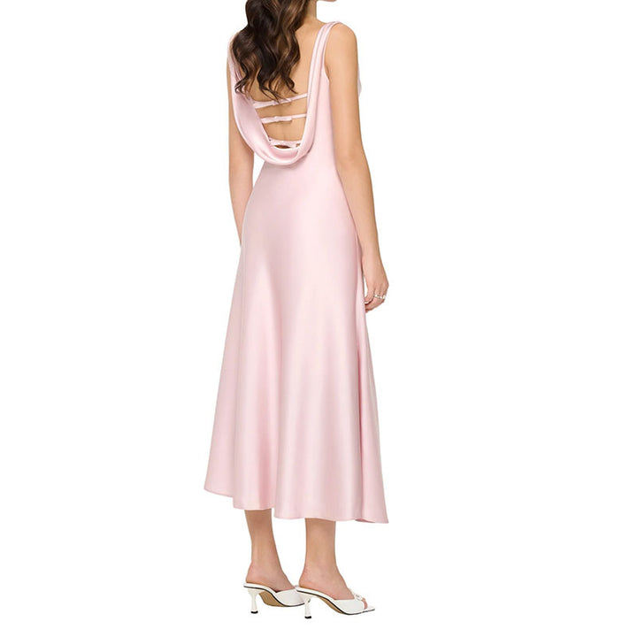 Damen Elegantes Maxikleid mit Cowl-Ausschnitt Drune