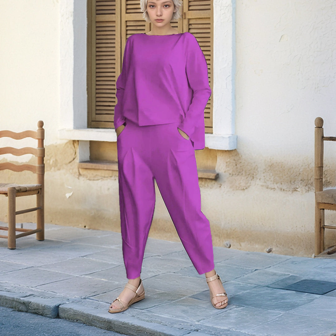 Damen Bequemes Loungewear-Set mit elastischem Bund und stylischem Schnitt Drune