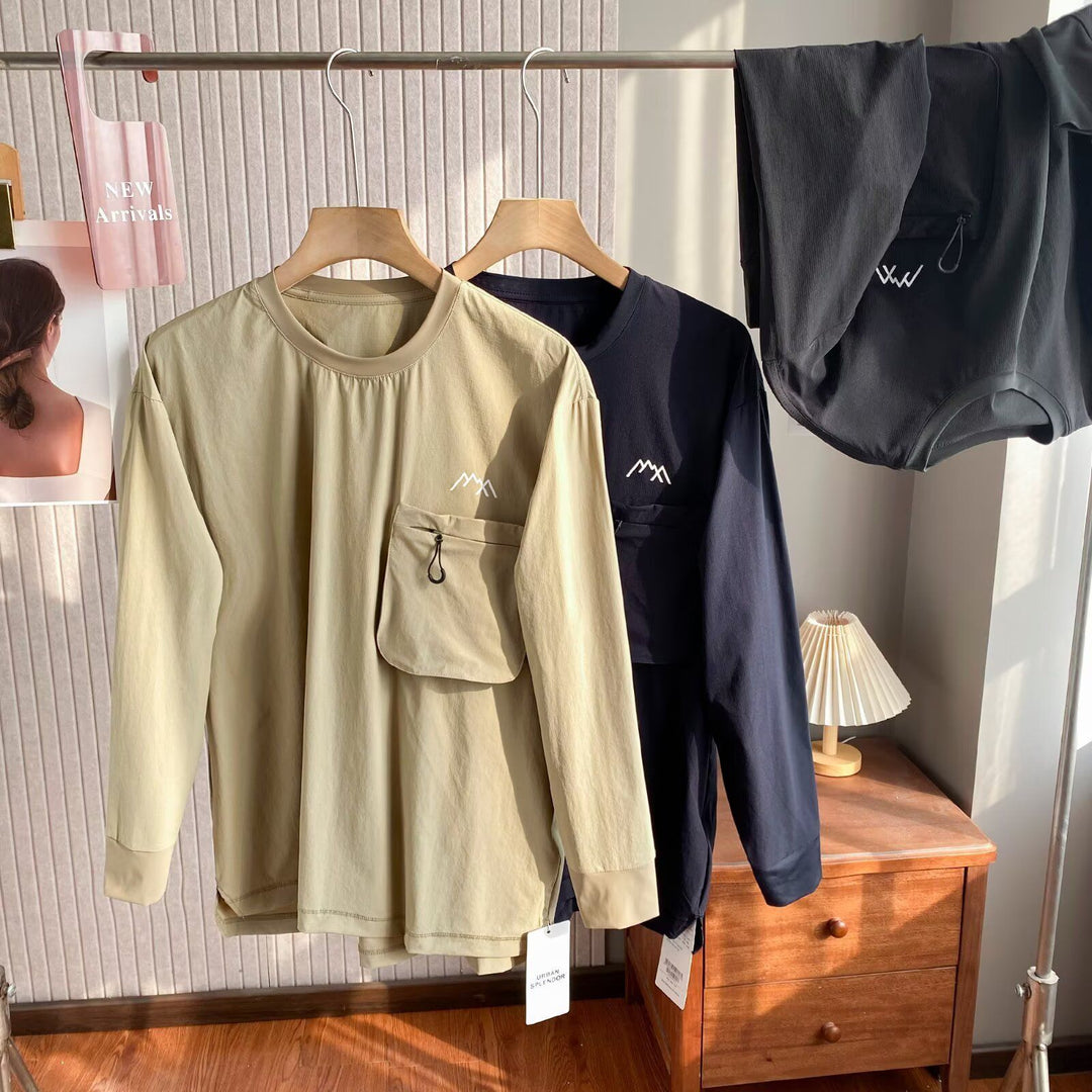 Damen Langarmshirt mit funktionaler Brusttasche Drune