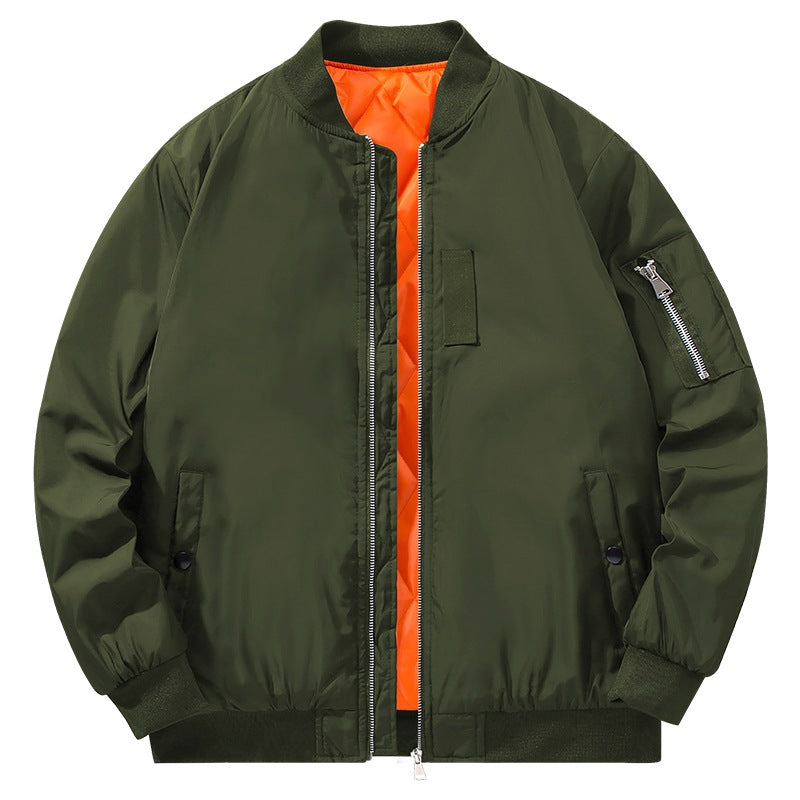 Herren Bomberjacke im Fliegerstil mit wattierter Thermofütterung und Ärmel-Utilitytasche Drune
