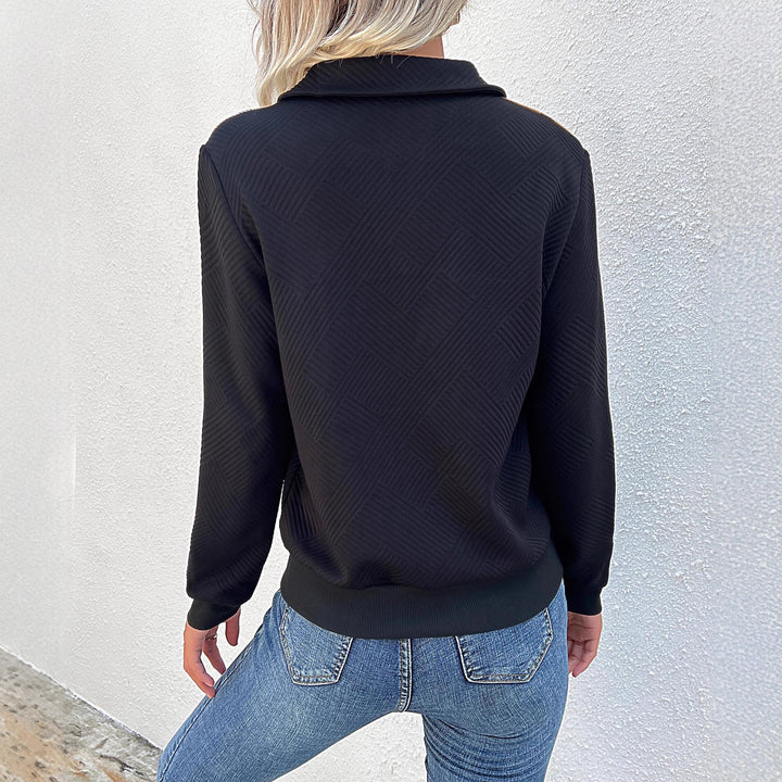 Damen Sportlicher Pullover mit klassischem Kragen Drune