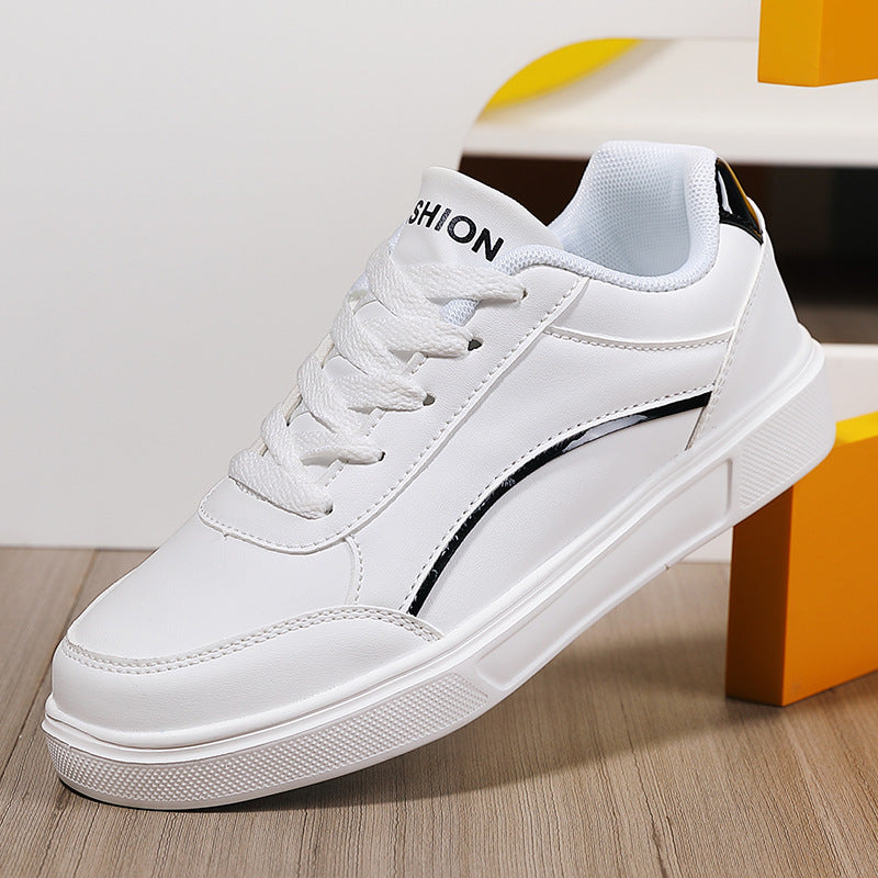 Unisex nan urbaner niedriger City-Sneaker mit veganem Kunstleder, dezenter Metallic-Zierkante und stoßdämpfender EVA-Laufsohle Drune