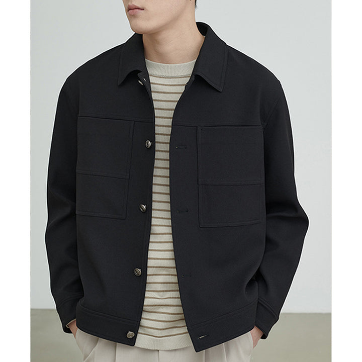 Herren Boxy-Hemdjacke mit großformatigen aufgesetzten Brusttaschen Drune
