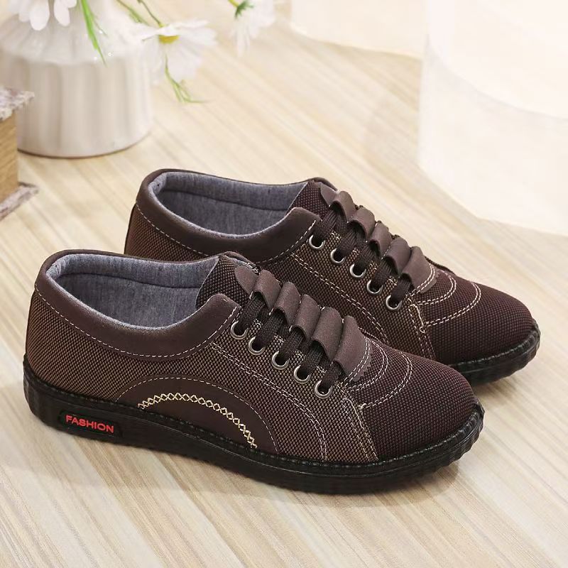 Damen modische Freizeit-Sneaker mit elastischen Schnürsenkeln Drune