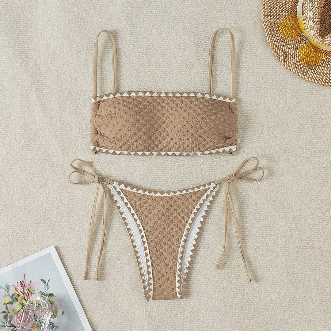 Damen Geripptes Bandeau-Bikinioberteil Drune