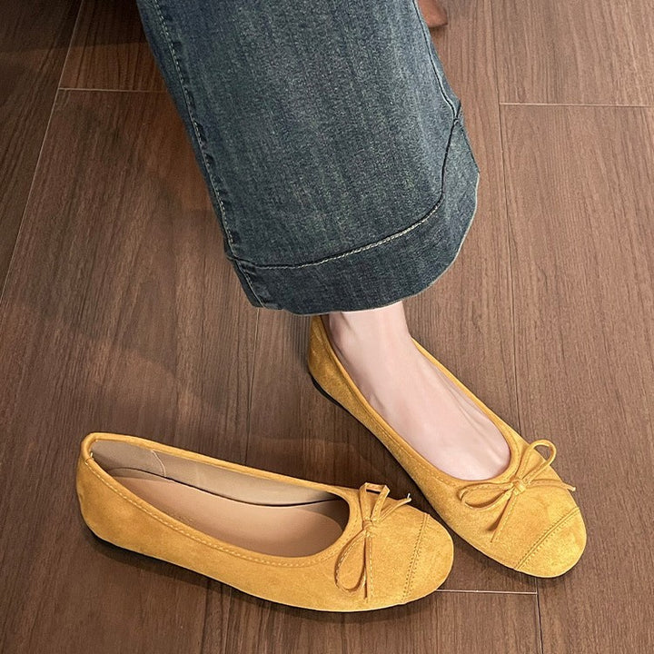Damen Ballerinas mit verspielt eleganter Schleifenverzierung Drune