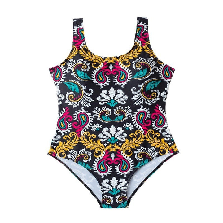 Damen Einteiler Badeanzug mit buntem Paisleydesign Drune