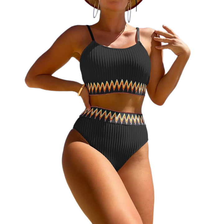 Damen Hochtailliertes Bikini-Set mit raffinierten Plissee-Details Drune