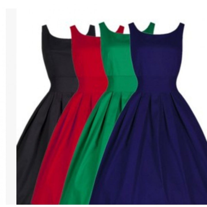 Damen klassisches Cocktailkleid mit taillierter Silhouette und schwingendem Rock Drune