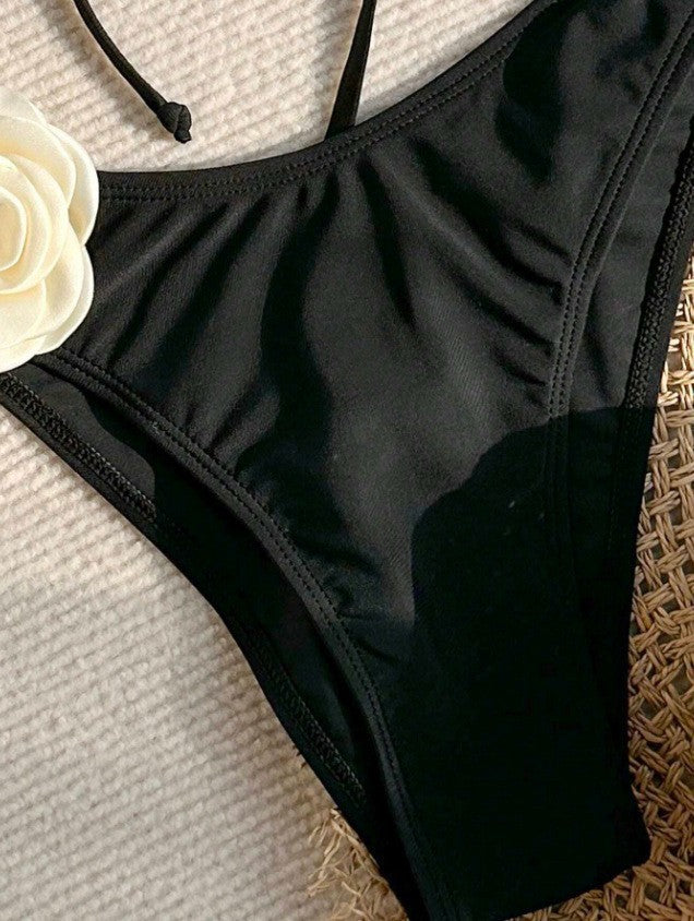 Damen Bikini mit flower Applikationen Drune
