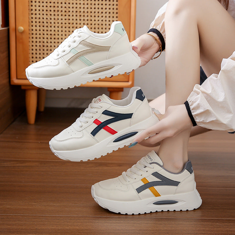 Damen Sportliche Plattform-Sneaker mit atmungsaktivem Obermaterial und komfortabler Dämpfung Drune