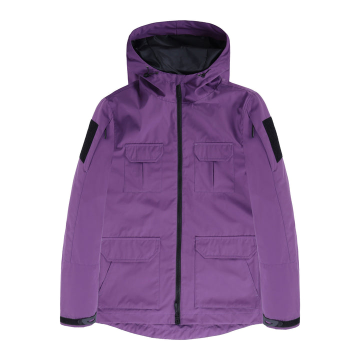 Men's  technical hooded field jacket with multi-flap utility pockets Drune