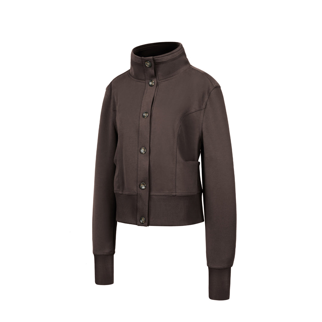 Damen Modische Steppjacke mit hohem Kragen Drune