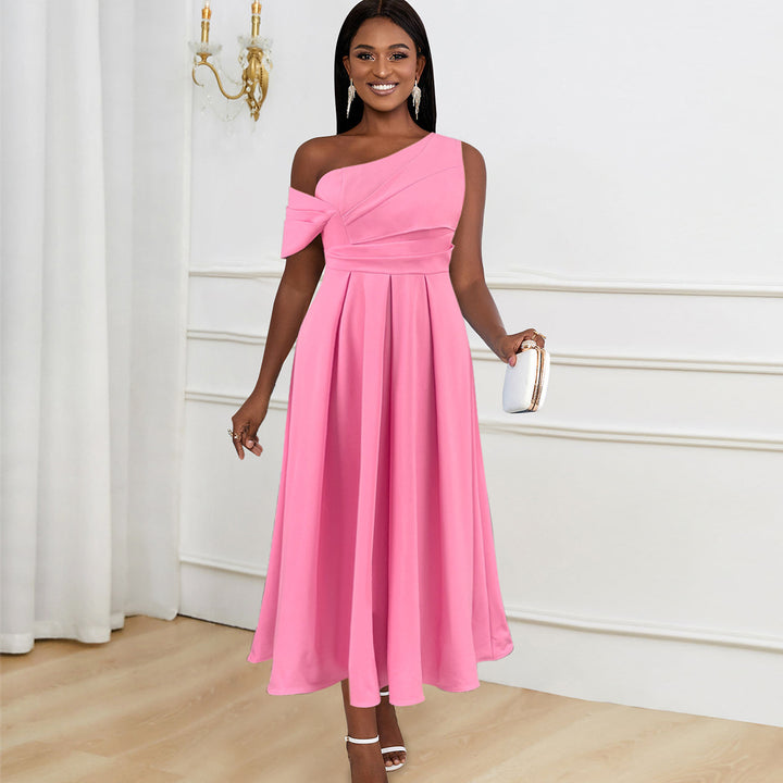 Damen Abendkleid mit asymmetrischem Schnitt und elegantem Oberteil Drune