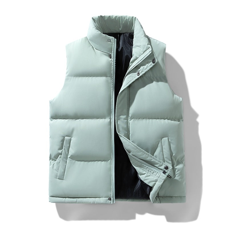 Herren Isolierende Outdoor-Steppweste mit hohem Kragen, 2‑Wege‑Reißverschluss & verdeckten Eingrifftaschen Drune