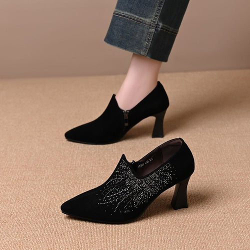 Damen Elegante Stiefeletten mit Glitzerverzierungen Drune