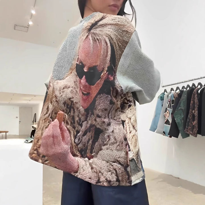 Damen Modischer Sweatshirt mit einzigartigem Artwork