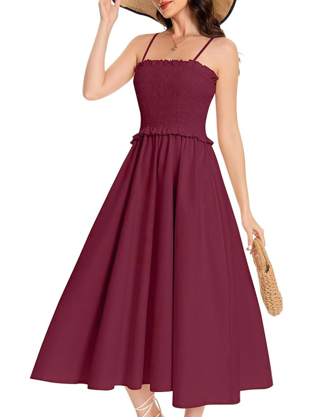 Damen Maxikleid mit schmeichelhaftem Taillendesign Drune