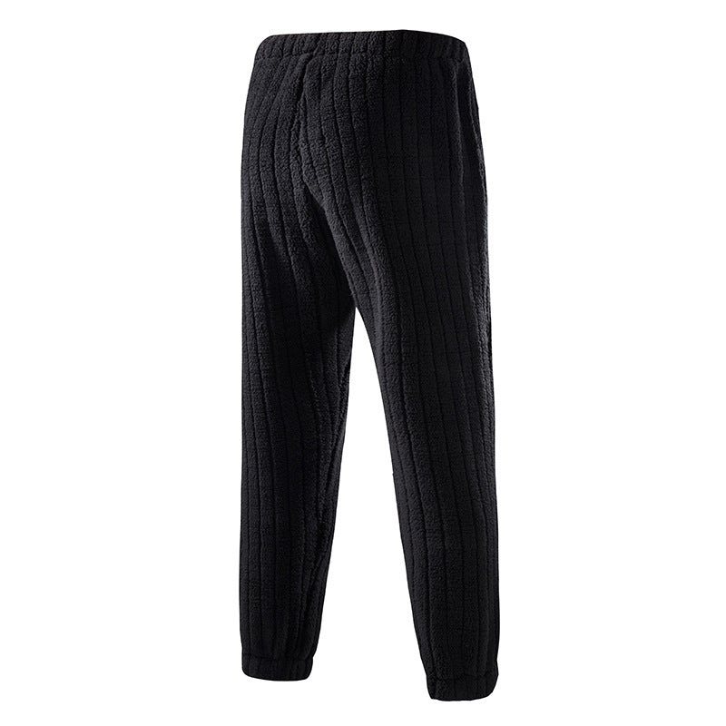 Damen Gefütterte Kuschelhose mit Rippstruktur, elastischem Bund und Tunnelzug Drune