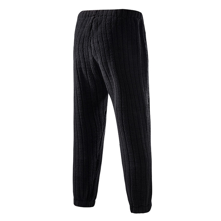 Damen Gefütterte Kuschelhose mit Rippstruktur, elastischem Bund und Tunnelzug Drune