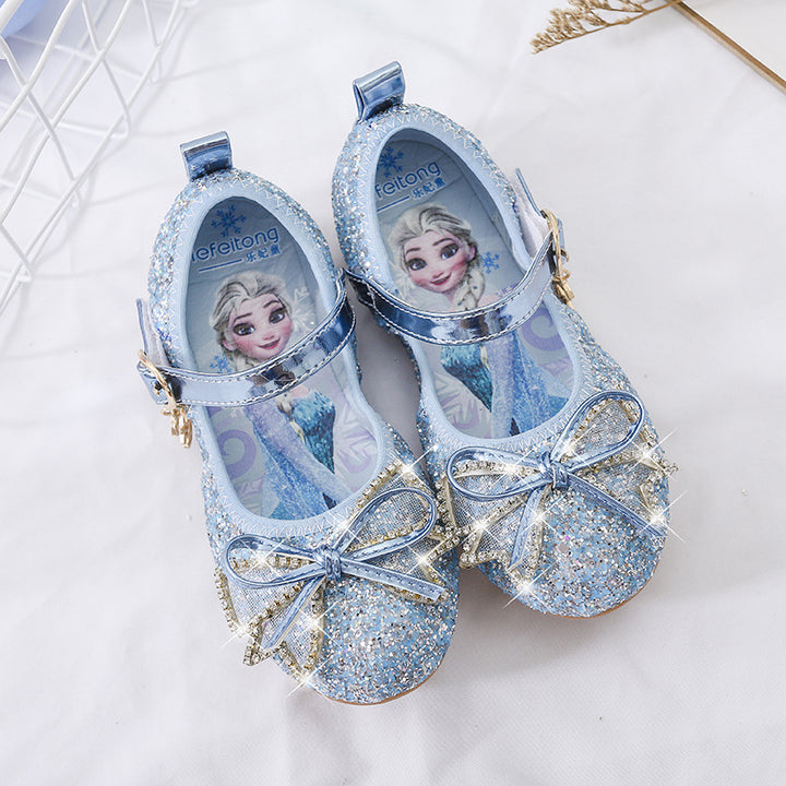 Mädchen Glitzernde Ballerina-Schuhe mit Schleifen- und Strassverzierungen Drune