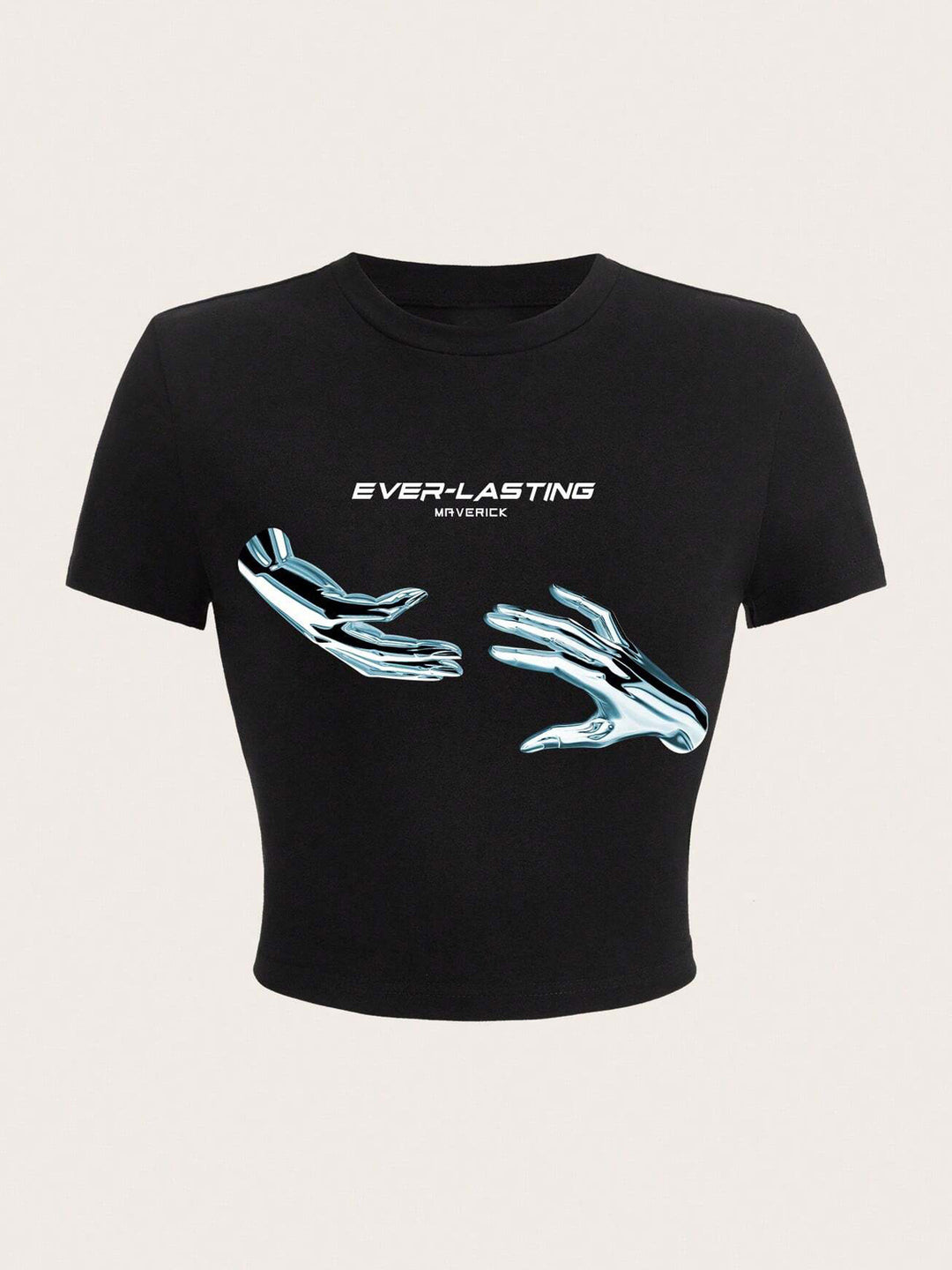 Damen T-Shirt mit funkelndem Discokugel-Motiv und zeitgemäßem Schleifendetail Drune