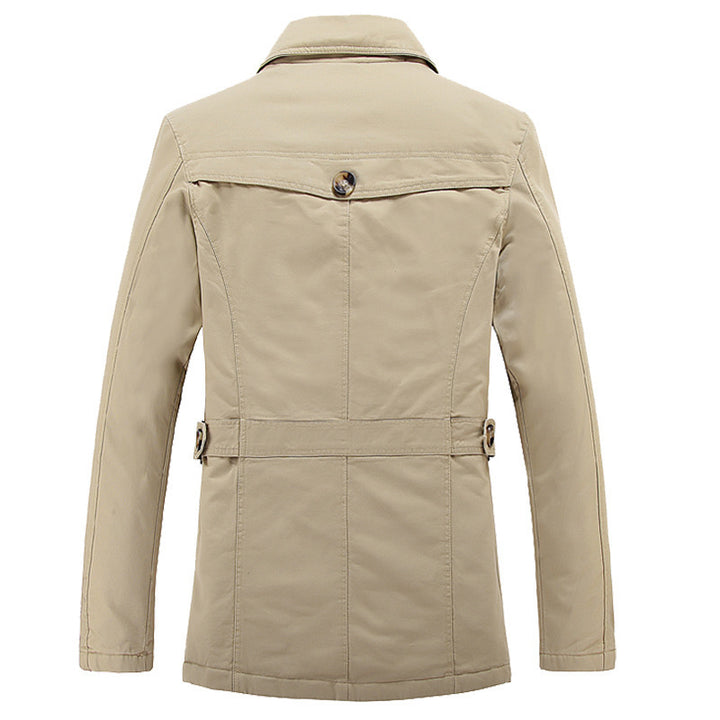 Herren Elegante Trenchcoat Jacke mit doppelter Knopfleiste Drune