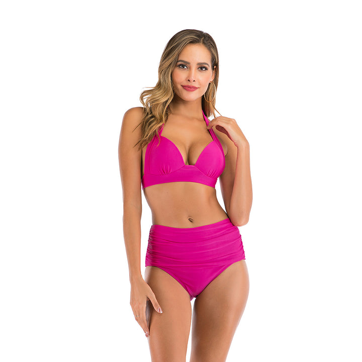 Damen Hoch taillierter Bikini mit floralem Design Drune