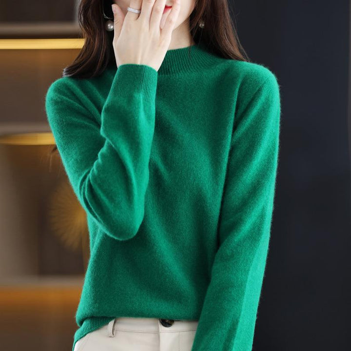 Damen Ultraleichter Mockneck-Feinstrickpullover in Kaschmir‑Optik Drune