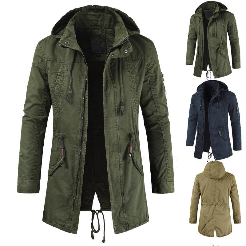 Herren Funktionsjacke mit praktischem Reißverschluss und verstellbarer Kapuze Drune