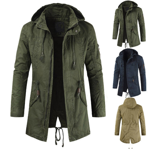 Herren Funktionsjacke mit praktischem Reißverschluss und verstellbarer Kapuze Drune