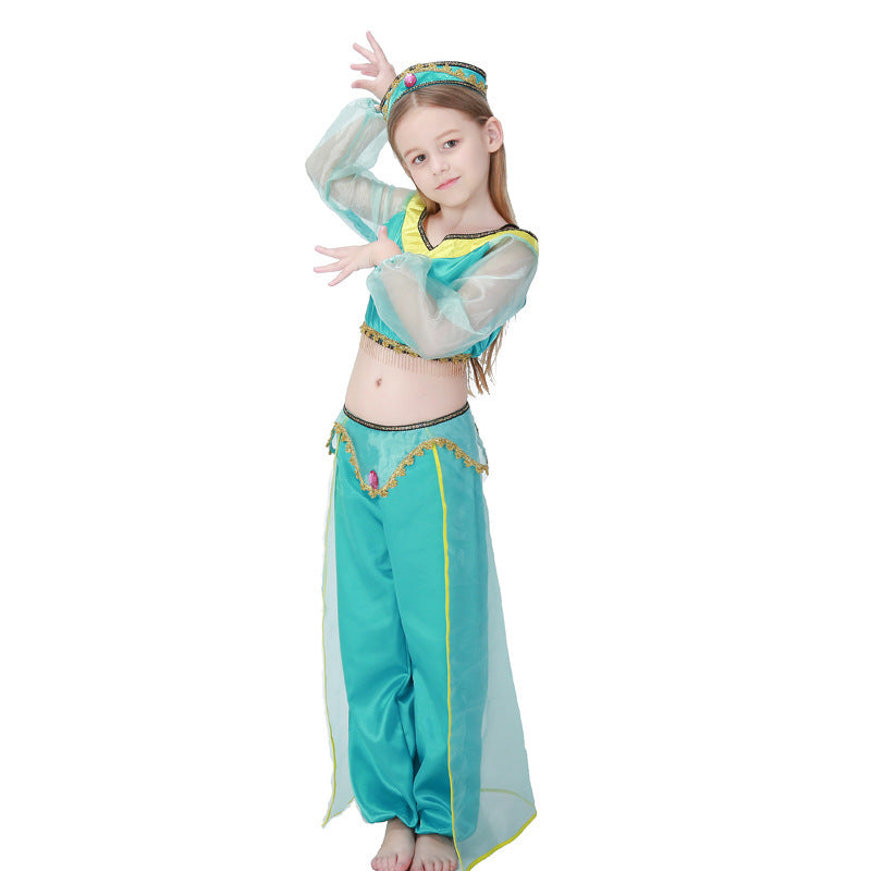 Mädchen Prinzessinnenkostüm im orientalischen Stil mit glitzernden Details Drune