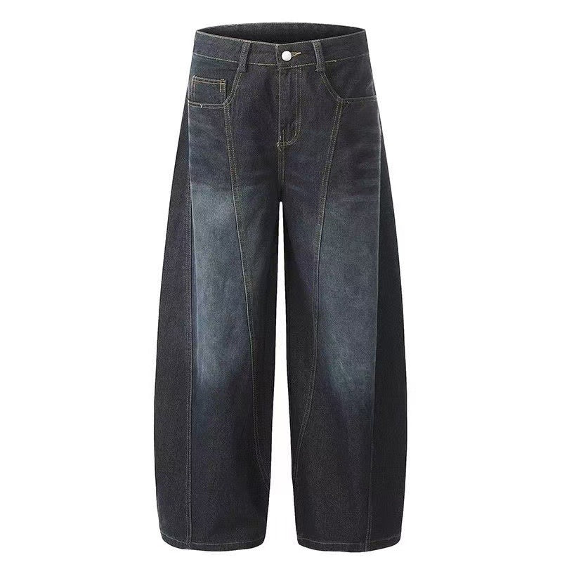 Damen Weitgeschnittene Denim-Hose Drune