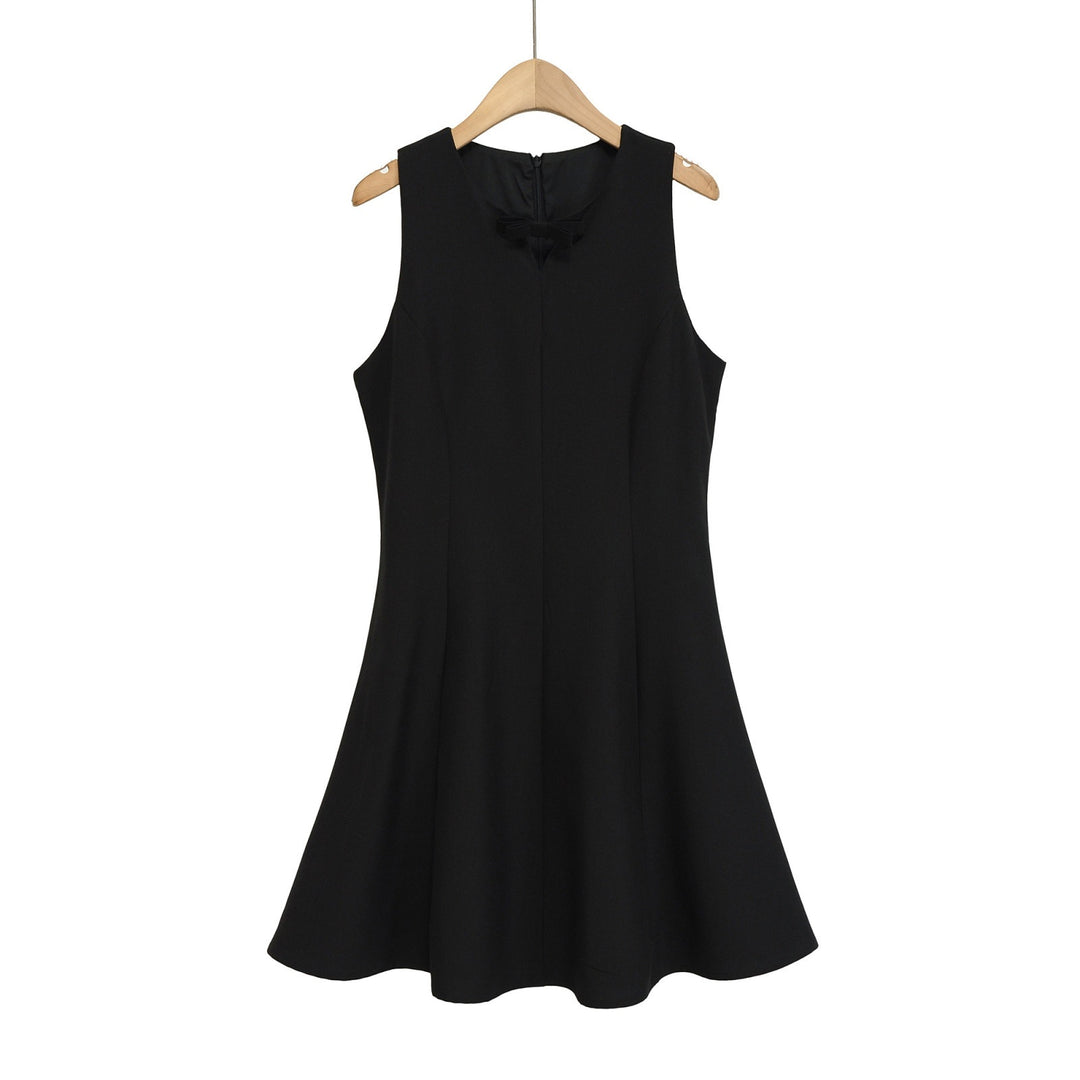 Damen Besprechungs-Kleid mit eleganter Schleifenverzierung und fließendem Schnitt Drune