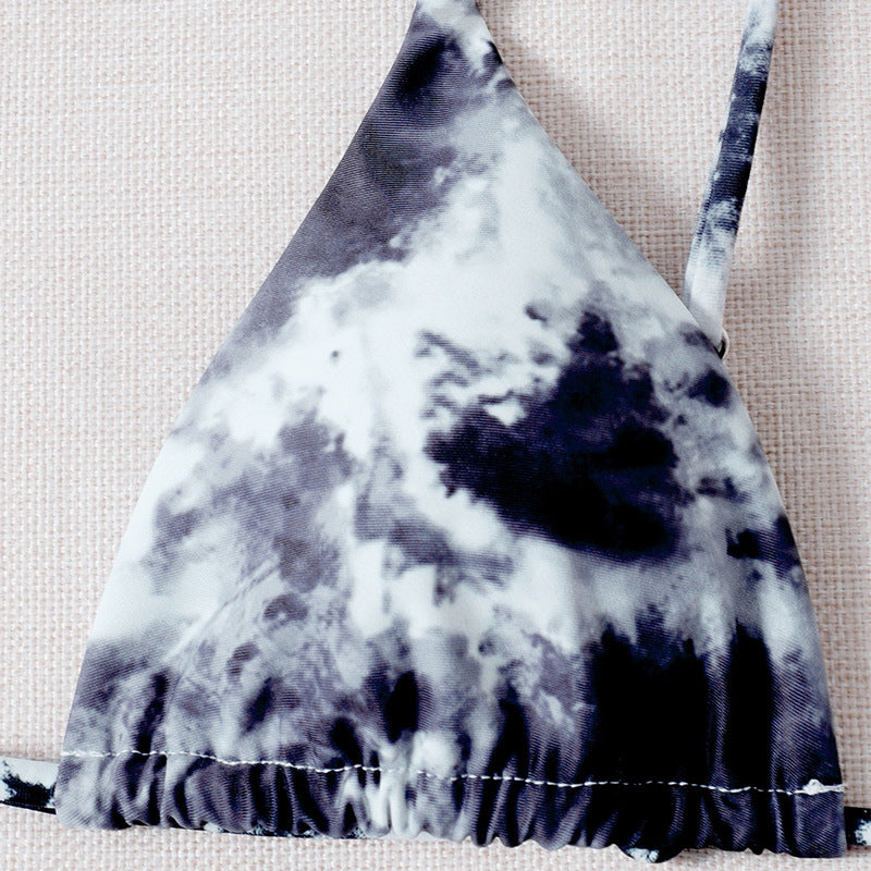 Damen Triangel-Bikini mit Raffung und verstellbaren Trägern Drune