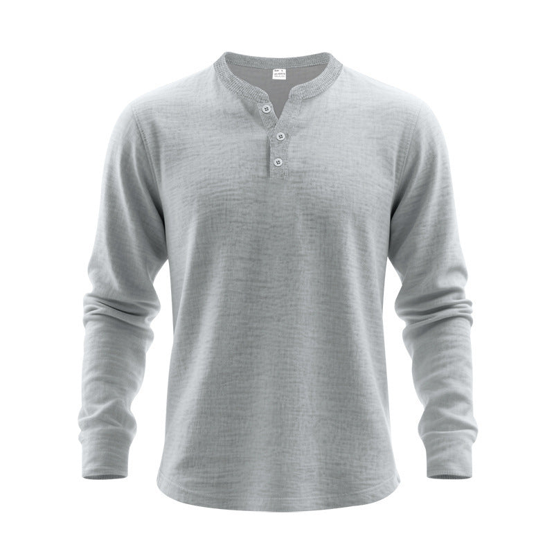 Herren Langarmshirt mit Knopfleiste Drune