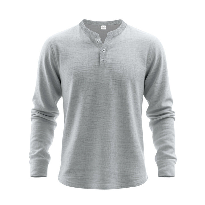 Herren Langarmshirt mit Knopfleiste Drune