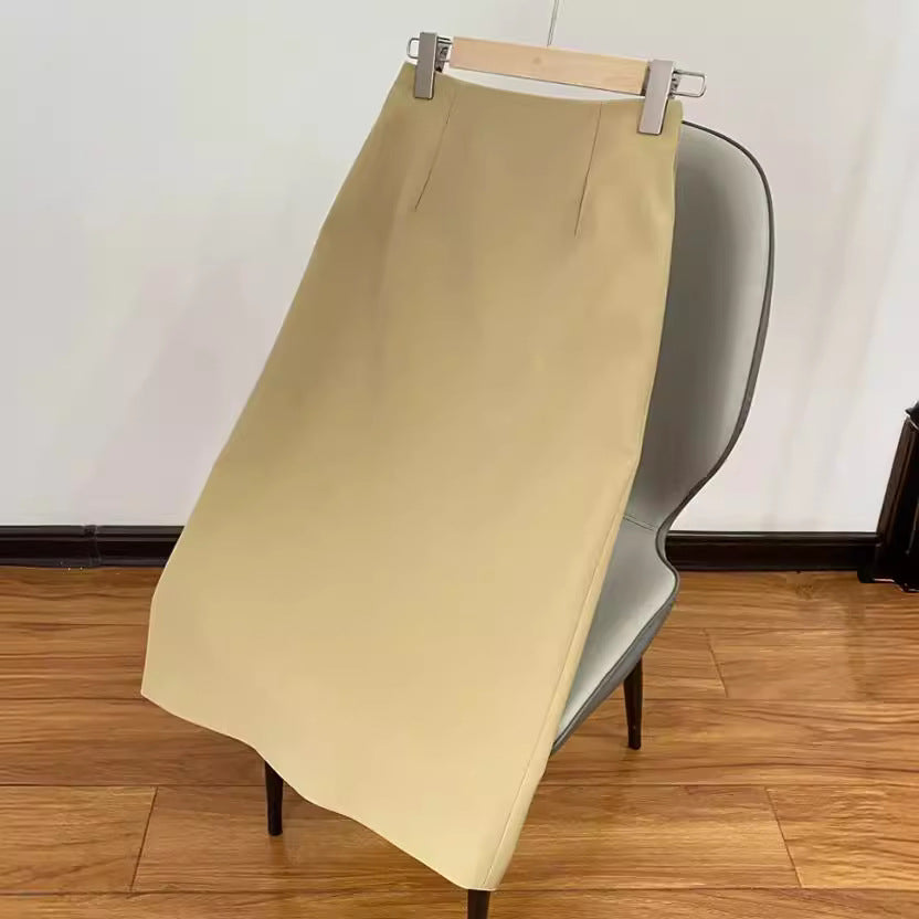 Damen Eleganter Bleistiftrock mit hohem Bund und figurbetontem Schnitt Drune