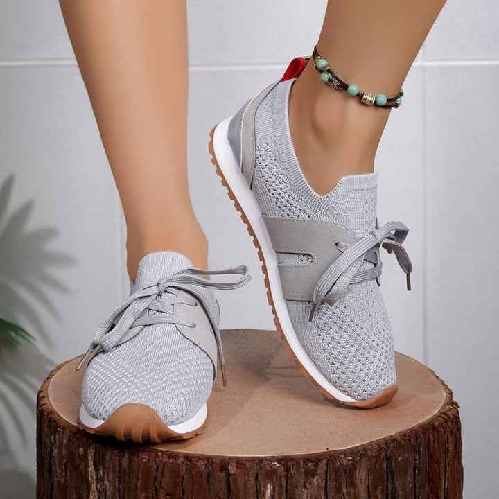 Damen Atmungsaktive Sport-Sneaker mit flexiblem Gummizug und rutschfester Sohle Drune