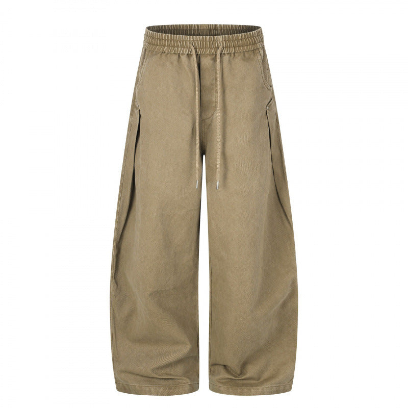 Unisex Weitgeschnittene Lounge-Hose mit Tunnelzug und extra weitem Bein Drune