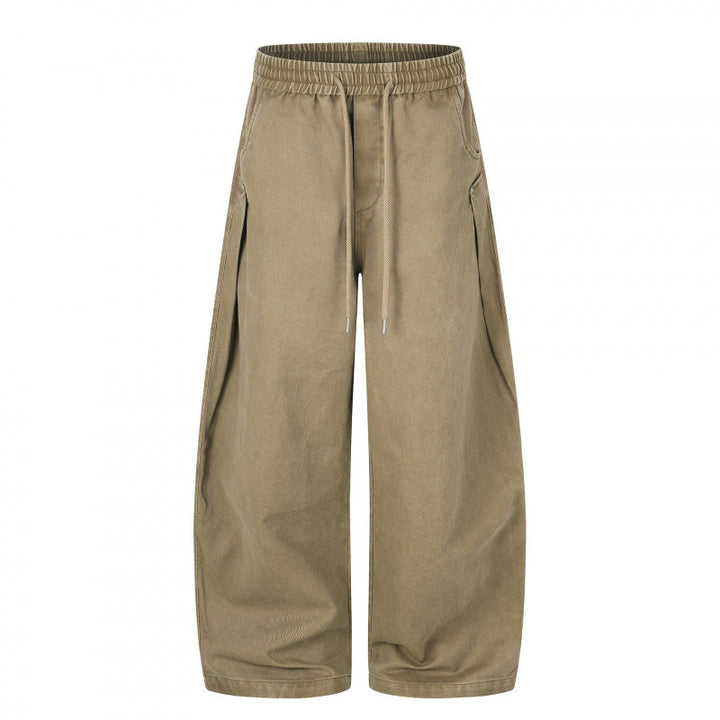 Unisex Weitgeschnittene Lounge-Hose mit Tunnelzug und extra weitem Bein Drune