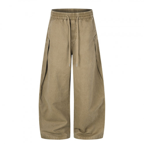 Unisex Weitgeschnittene Lounge-Hose mit Tunnelzug und extra weitem Bein Drune