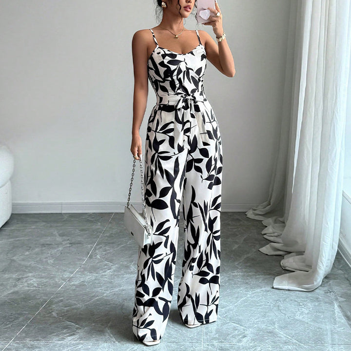 Damen Elegante und florale Jumpsuit Drune