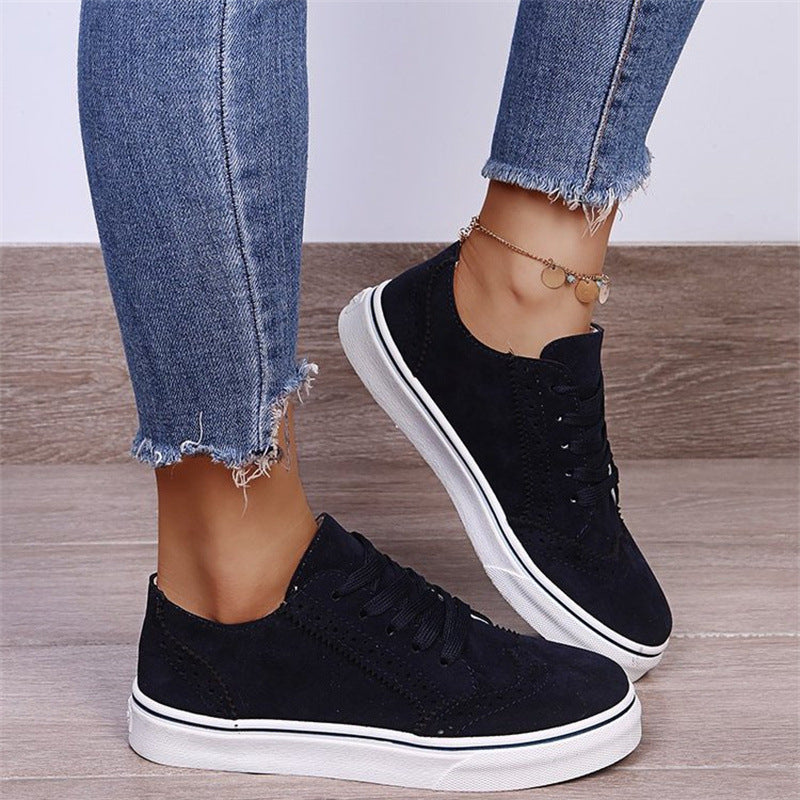 Damen Schnürer-Plateau-Sneaker im Brogue-Stil mit Komfortfußbett Drune