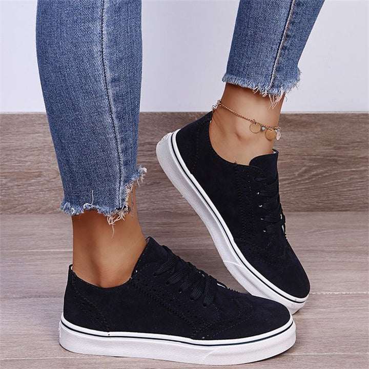 Damen Schnürer-Plateau-Sneaker im Brogue-Stil mit Komfortfußbett Drune