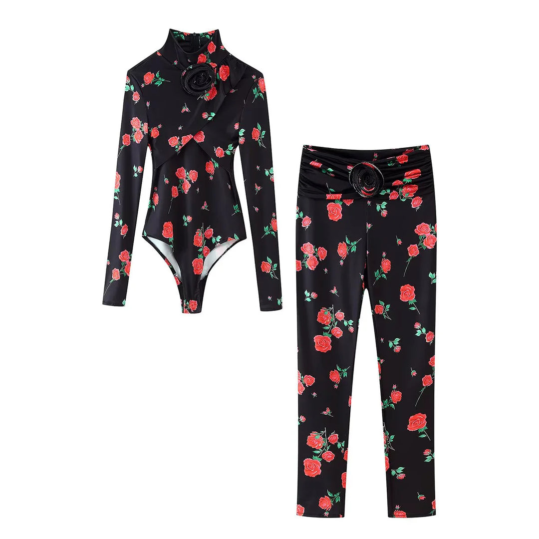 Damen nan taillierte Stretch-Leggings mit hohem Raffungbund und dekorativem Ringdetail Drune