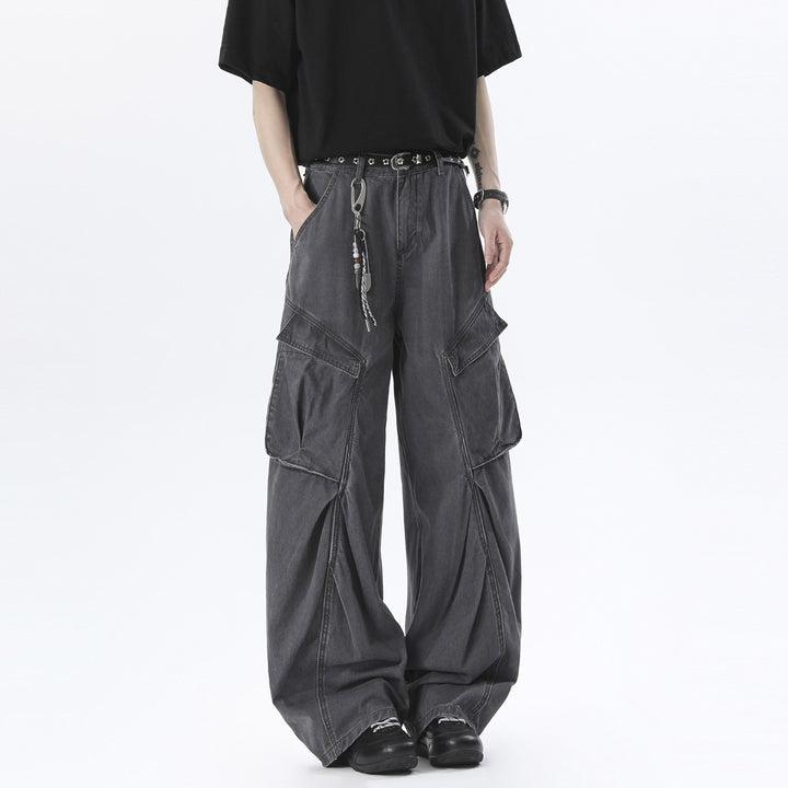 Herren Baggy-Cargo-Hose im Oversize-Schnitt mit großen Klappentaschen Drune