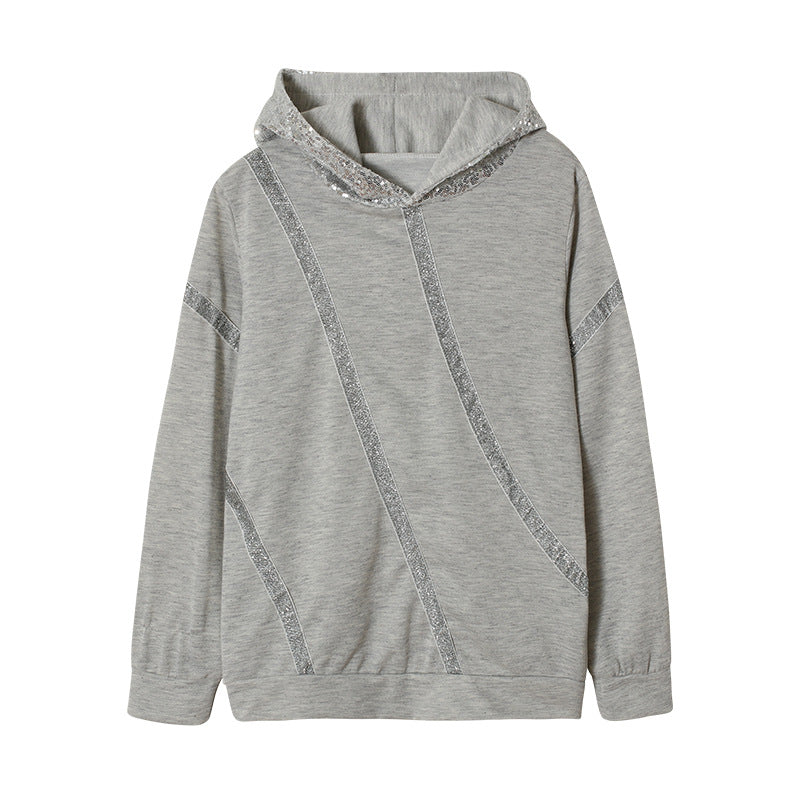 Damen Hoodie mit Glitzerakzenten und modernem Schnitt Drune