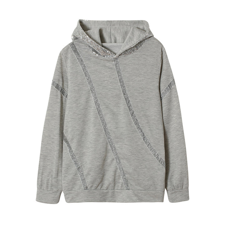 Damen Hoodie mit Glitzerakzenten und modernem Schnitt Drune